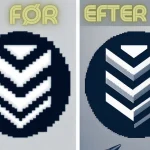 Eksempel på logo der bliver lavet til vector